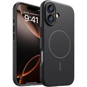 Magnetic Matte Case for iPhone 17 – Black | MagSafe | Camera Guard24